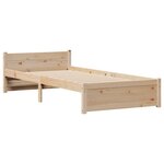 vidaXL Lit bibliothèque sans matelas 75x190 cm bois de pin massif