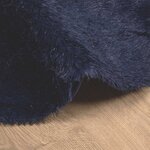 vidaXL Tapis shaggy à poils longs NAVARRA bleu marine 160x160 cm