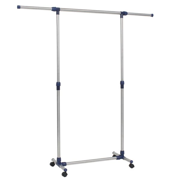 vidaXL Porte-vêtements réglable Acier inoxydable 165x44x150 cm Argenté