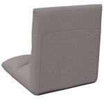 vidaXL Fauteuil de sol ajustable Taupe Tissu