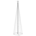 Vidaxl sapin de noël cône 400 led bleu 100x360 cm