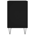 vidaXL Table de chevet noir 40x30x50 cm bois d’ingénierie