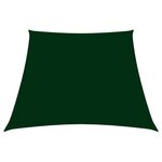 vidaXL Voile de parasol Tissu Oxford trapèze 3/5x4 m Vert foncé