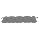 vidaXL Banc de jardin pliable avec coussin 118 cm Bambou