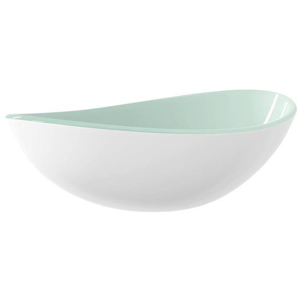 vidaXL Lavabo Verre trempé 54 5x35x15 5 cm Blanc