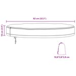 vidaXL Housse de Table Extérieure Noir 82 x 82 x 10 cm Tissu 600D