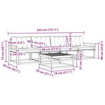 vidaXL Ensemble de canapés d'extérieur 5 Pièces Blanc et crème