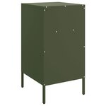 vidaXL Tables de chevet 2 Pièces vert olive 36x39x68 cm acier