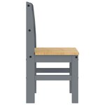 vidaXL Chaises à manger lot de 2 Panama gris bois massif de pin