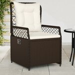 vidaXL Chaises inclinables de jardin lot de 2 marron résine tressée