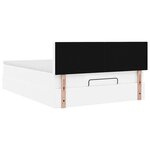 vidaXL Lit ottoman avec matelas & LED blanc pur 140x200cm similicuir