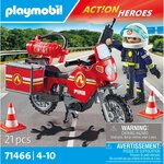 PLAYMOBIL 71466 - Pompier et moto - Action Hereos