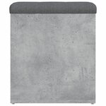 vidaXL Banc de rangement gris béton 42x42x45 cm bois d'ingénierie