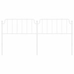 vidaXL Tête de lit de remplacement métal blanc 200 cm