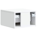 vidaXL Cabinet de chevet mural avec tiroir Blanc 33 x 34 5 x 20 cm