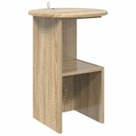 vidaXL Table d'appoint Chêne Sonoma Ø 39 5 x 55 cm Bois d'ingénierie