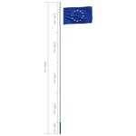 vidaXL Drapeau Union Européenne et mât en aluminium 6 2 m