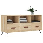 vidaXL Meuble TV chêne sonoma 102x36x50 cm bois d'ingénierie