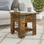 vidaXL Table basse Chêne fumé 40x40x42 cm Bois d'ingénierie