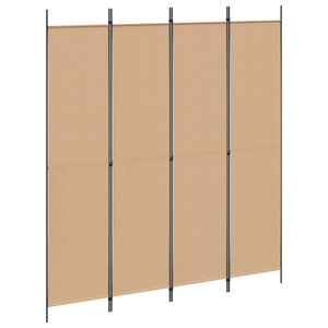 vidaXL Paravent 4 panneaux Beige 200 x 220 cm Tissu