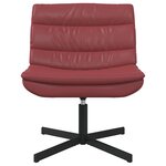 vidaXL Chaise pivotante Bordeaux 63 x 75 x 76 cm PU