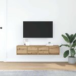 vidaXL Meubles TV 2 Pièces chêne artisanal 60x31x25 5cm bois d'ingénierie