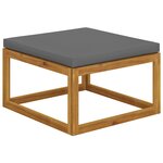 Vidaxl salon de jardin 3 pièces avec coussins bois d'acacia solide