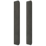 vidaXL Tête de lit avec oreilles Gris foncé 147x16x118/128 cm Velours