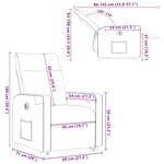 vidaXL Fauteuil inclinable électrique noir tissu