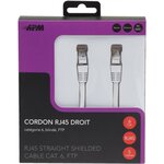 APM Cordon RJ45 CAT.5 FTP Droit - Blanc - 3m