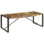 vidaXL Table à dîner 220x100x75 cm Bois de récupération solide