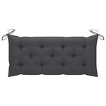 vidaXL Banc de jardin pliable avec coussin 118 cm Bambou