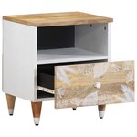 vidaXL Tables de chevet 2 Pièces 40x33x46 cm Bois de manguier solide