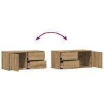 vidaXL Meuble TV chêne artisanal 80x34x35 5 cm bois d'ingénierie