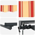 vidaXL Auvent Rétractable Jaune et Orange 400x300 cm tissu