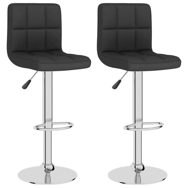 vidaXL Tabourets de bar lot de 2 noir tissu