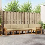 vidaXL Ensemble de canapés d'extérieur 6 Pièces Naturel et Beige