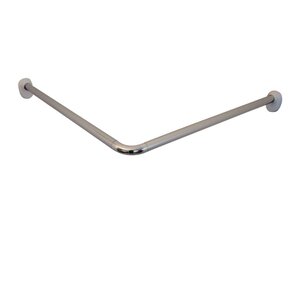 RIDDER Tringle de rideau de douche d'angle Chrome 90x90x2 5 cm