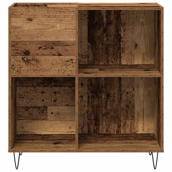 vidaXL Meuble à vinyles Bois ancien 85 x 38 x 89 cm Bois d'ingénierie