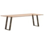vidaXL Pieds de table à manger en forme de U  2 pièces  acier naturel  60 x (72-73) cm