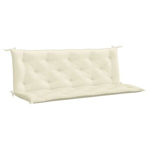vidaXL Coussin de banc de jardin blanc crème tissu oxford
