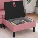 vidaXL Pouf avec Rangement Rose Velours