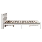 vidaXL Lit bibliothèque sans matelas blanc 120x190 cm bois pin massif