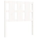 vidaXL Cadre de lit et tête de lit blanc 100x200 cm bois massif