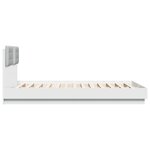 vidaXL Cadre de lit avec tête de lit et lumières LED blanc 140x200 cm
