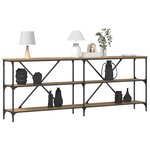 vidaXL Table console Chêne artisan 200 x 30 x 75 cm Bois d'ingénierie