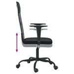 vidaXL Chaise de bureau réglable en hauteur noir