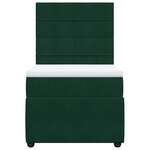 vidaXL Sommier à lattes de lit avec matelas Vert foncé 90x190 cm