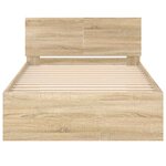 vidaXL Cadre de lit sans matelas avec tête de lit 100x200 cm