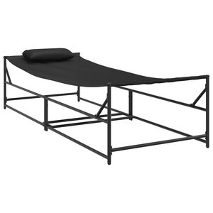 vidaXL Chaise longue de jardin - Anthracite - 200x74x73 cm - Acier & Textilène